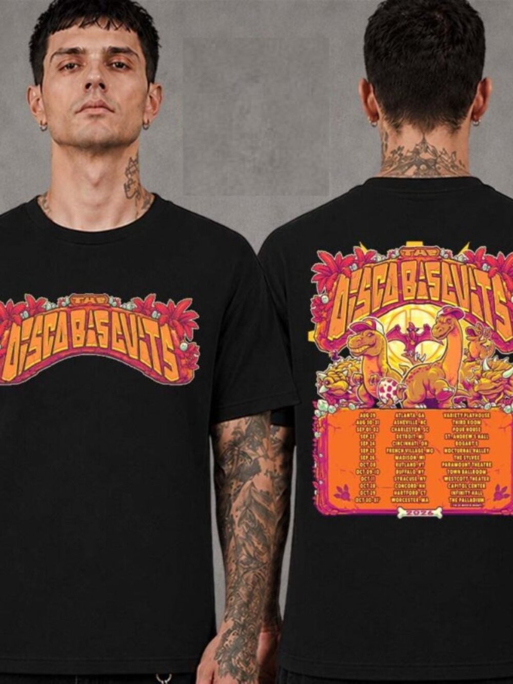 The Disco Biscuits Fall Tour 2026 Northeast Schedule Dates Two Sided T-Shirt